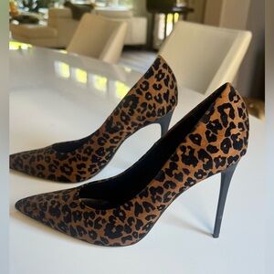 Zara Brown Leopard Print Heels